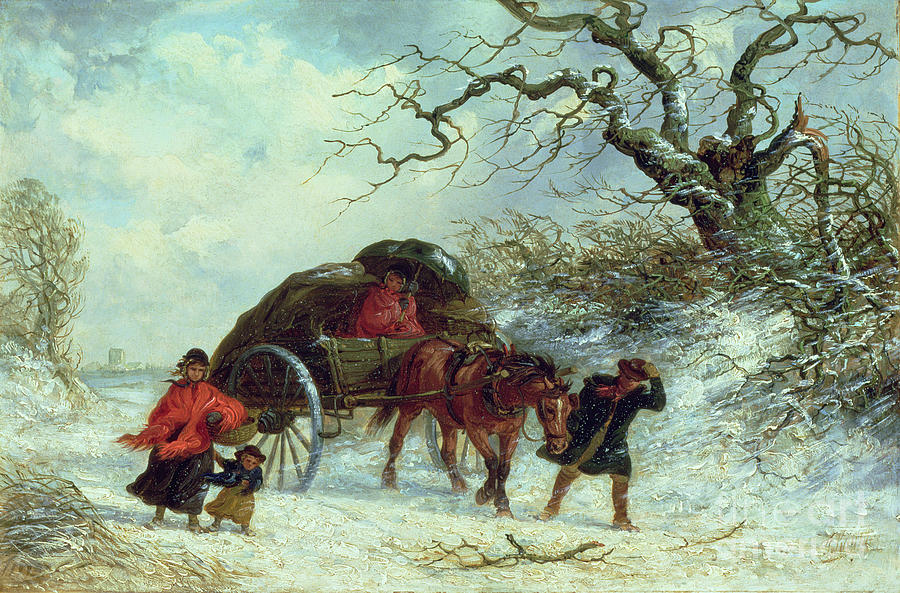 The Carriers Cart - Winter Painting by Thomas Smythe - Fine Art America