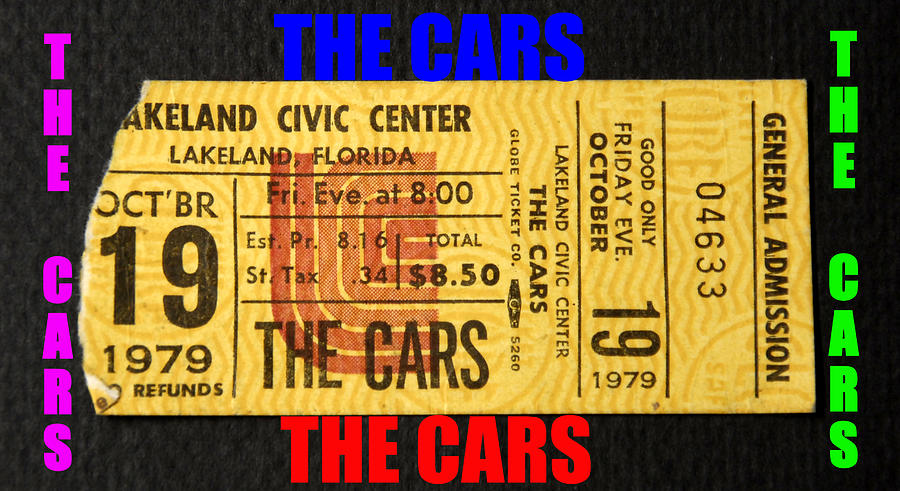 The Cars concert ticket 1979 Photograph by David Lee Thompson