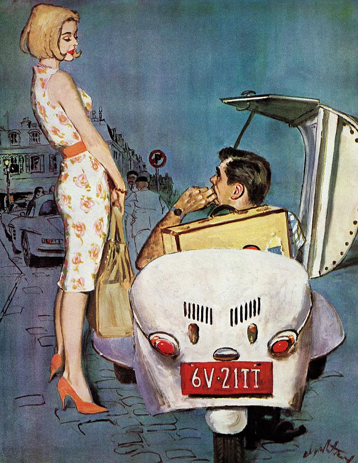The Casanova Car Drawing by Coby Whitmore