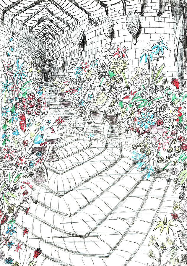 Architecture Painting - The Castle In The Forest Of Findhorn, Flower Room, 2006 by Vincent Alexander Booth