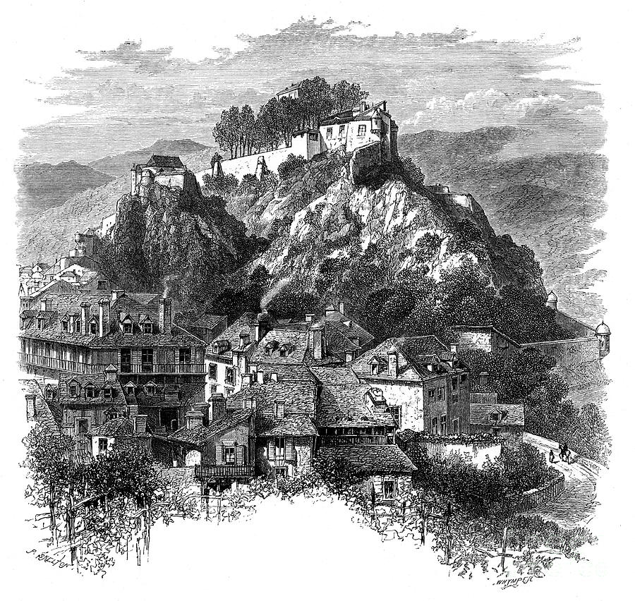 The Castle Of Lourdes, France, 19th by Print Collector