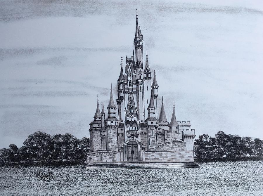 Sketch Cinderella Castle Drawing.