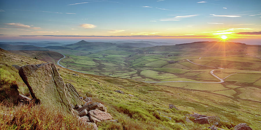 The Cat And Fiddle Road In The Cheshire Countryside. Photograph by ...