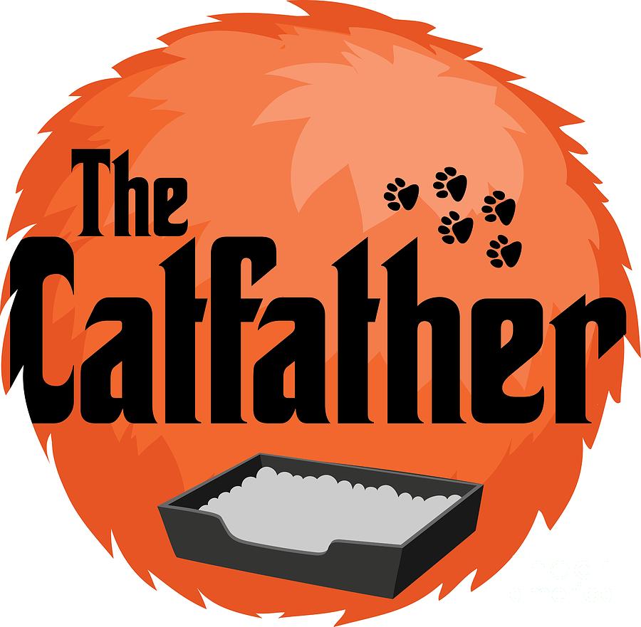 Cat Digital Art - The Catfather Cat Father Pussycat Meow by Mister Tee