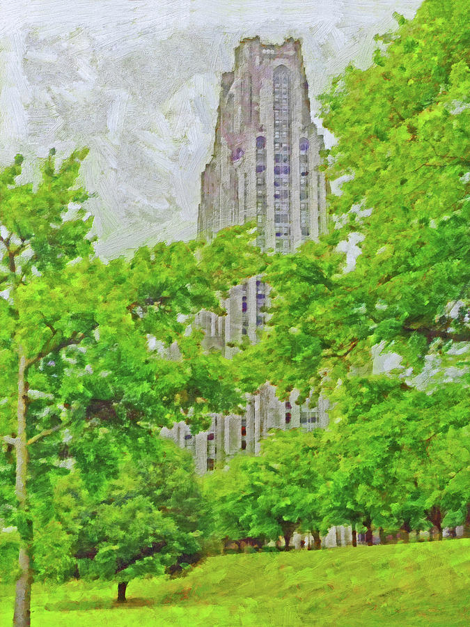 The Cathedral of Learning 1 Digital Art by Digital Photographic Arts