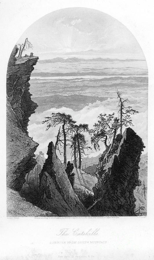 The Catskills, Sunrise From South Drawing by Print Collector