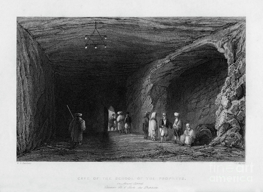 The Cave Of The School Of The Prophets Drawing by Print Collector
