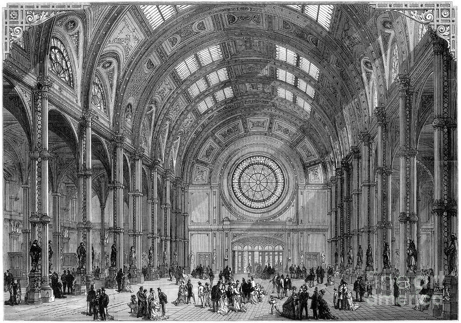 The Central Hall, Alexandra Palace Drawing by Print Collector