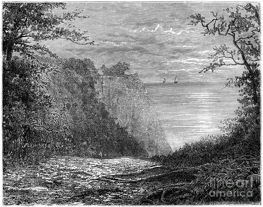 The Chalk Cliffs At The Königsstuhl Drawing by Print Collector
