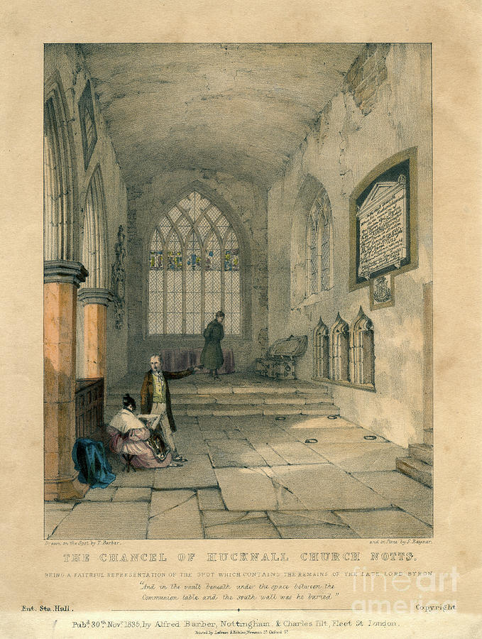 The Chancel Of Hucknall Church Drawing by Print Collector