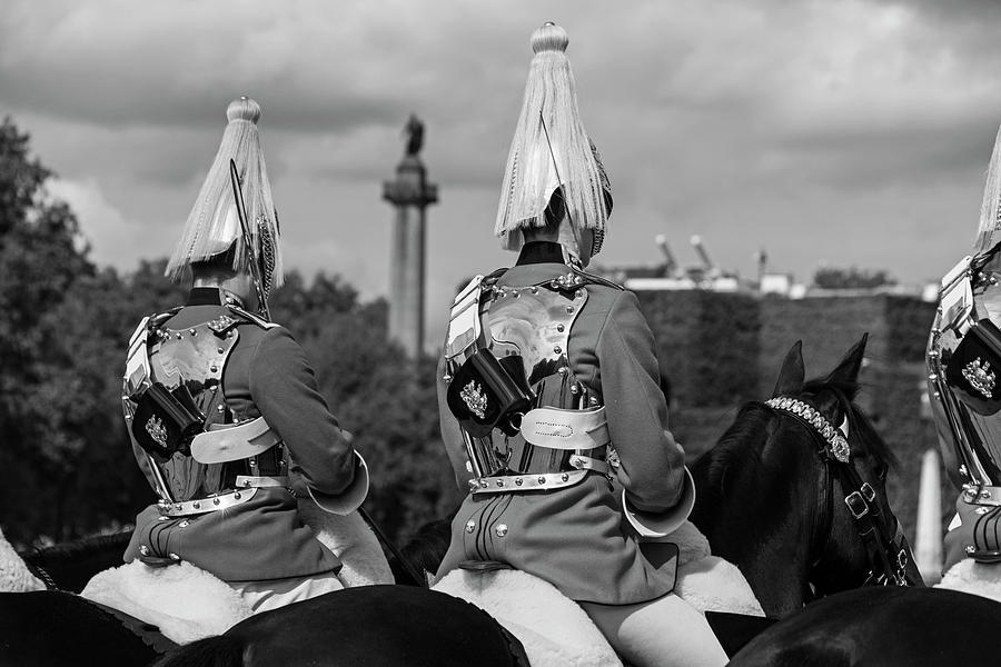 The Changing of the Horse Guard London UK United Kingdom Black and White Photograph by Toby McGuire