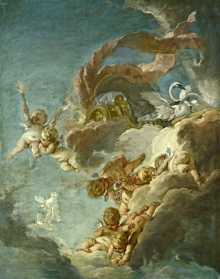 The Chariot of Venus Painting by Francois Boucher