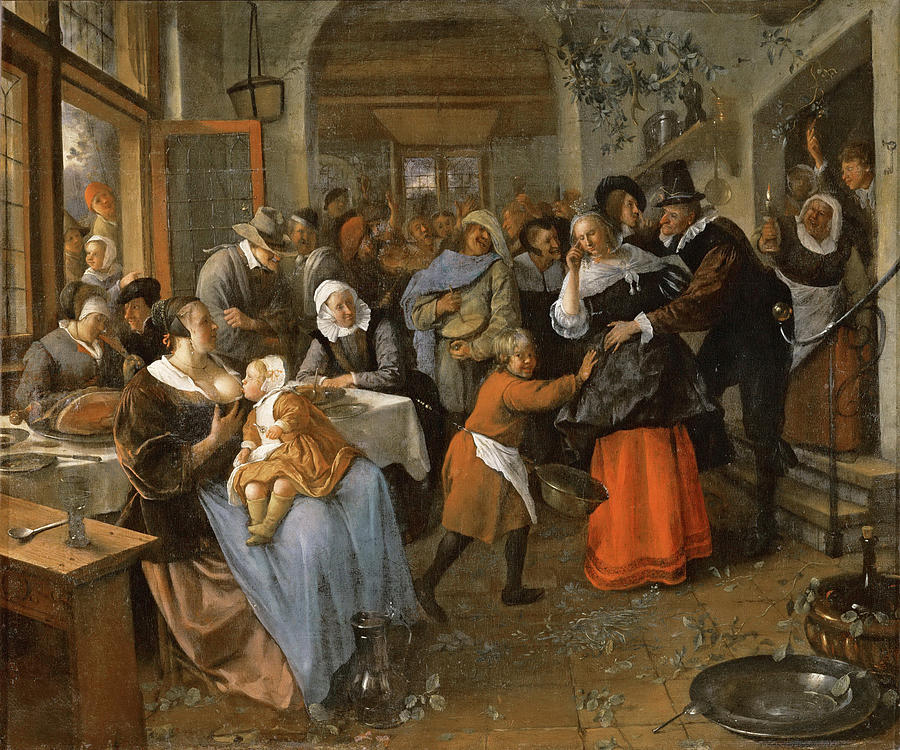 The cheated bridegroom Painting by Jan Steen