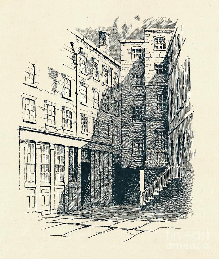 The Cheshire Cheese Tavern - Wine Drawing by Print Collector