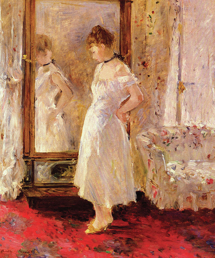 The Cheval Glass Painting by Bertha Morisot