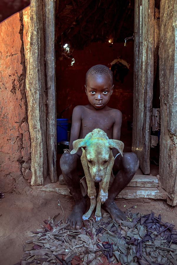 Dog Photograph - The Child And The Dog by Giuseppe Damico