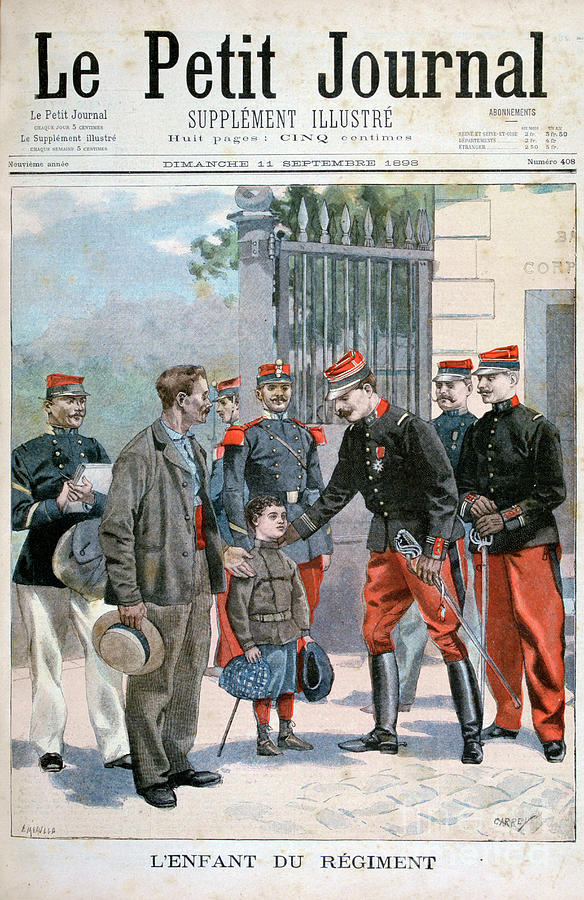 The Child Of The Regiment, 1898. Artist Drawing by Print Collector
