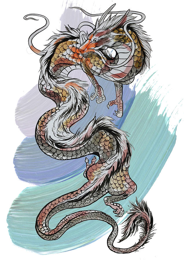 The Chinese Dragon Sketch Drawing by Asp Arts