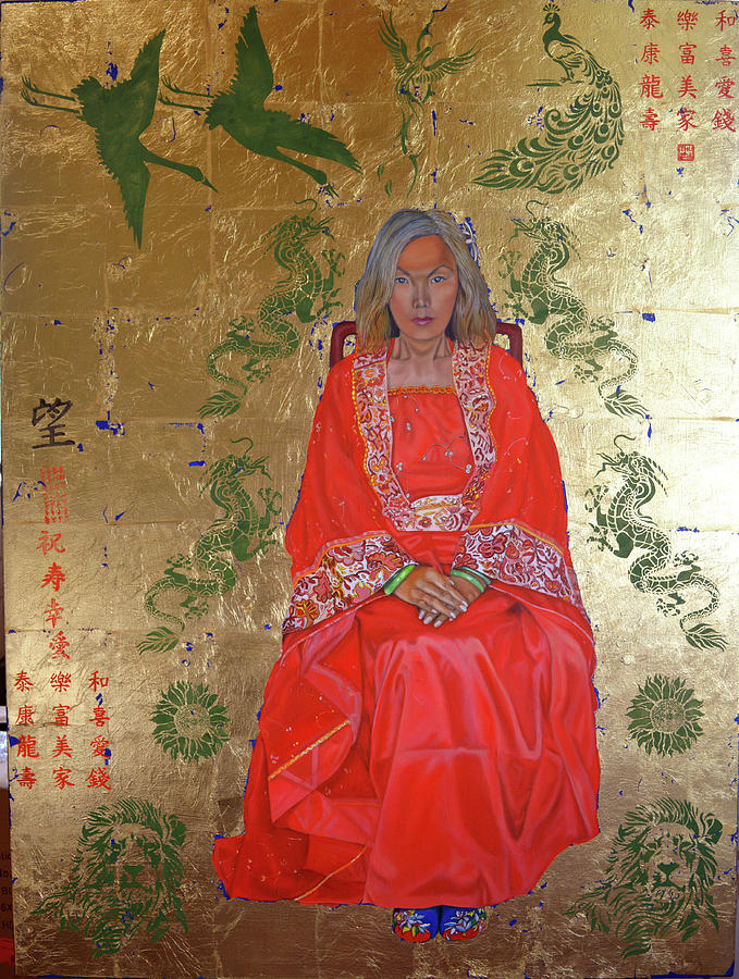 Portrait Painting - The Chinese Empress by Thu Nguyen