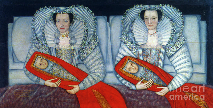 The Cholmondeley Sisters, 1600-1610 Drawing by Print Collector The Cholmondeley Sisters, 1600-1610 Drawing by Print Collector