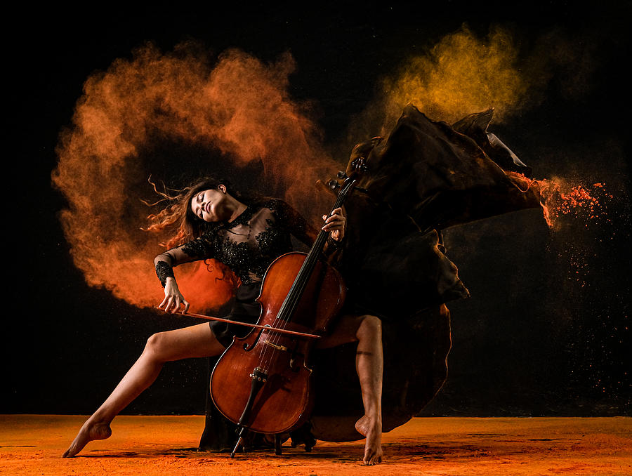 Cello Photograph - The Chorus by Ananta Primusa