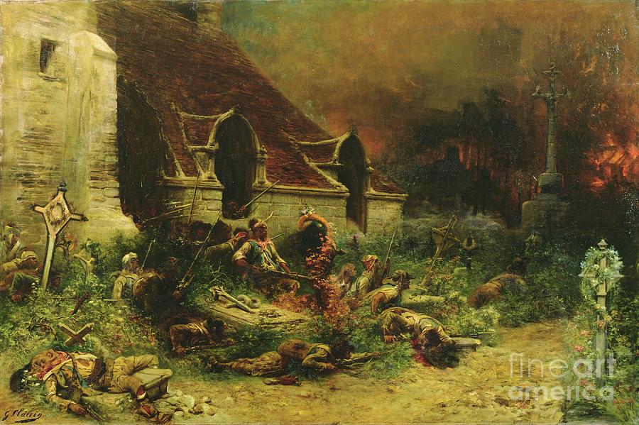 The Chouans Defending Their Dead, 1902 Painting by Georges Clairin