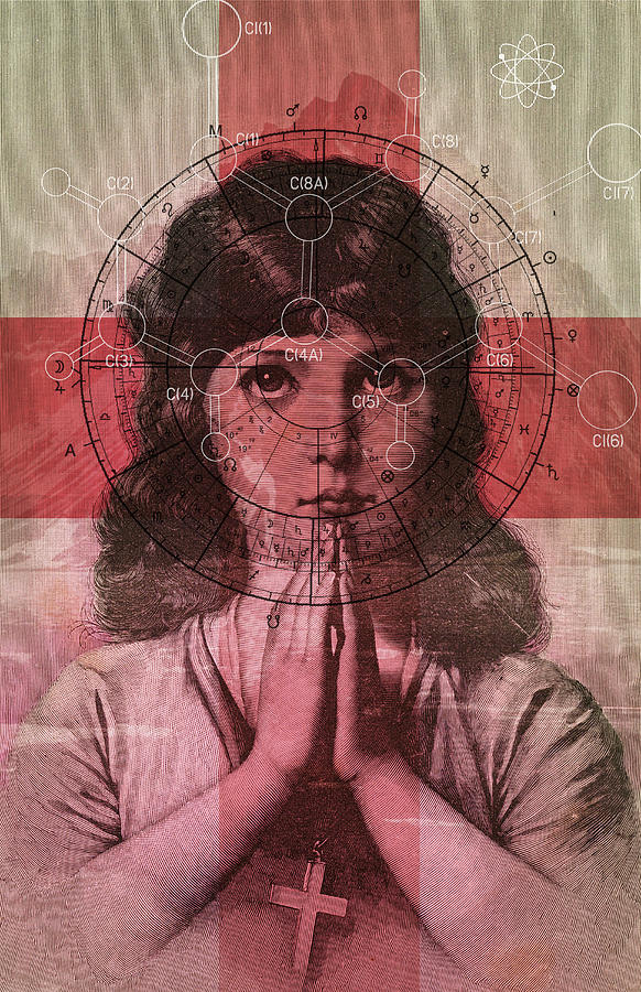 Portrait Mixed Media - The Christian Girl by Elo Marc