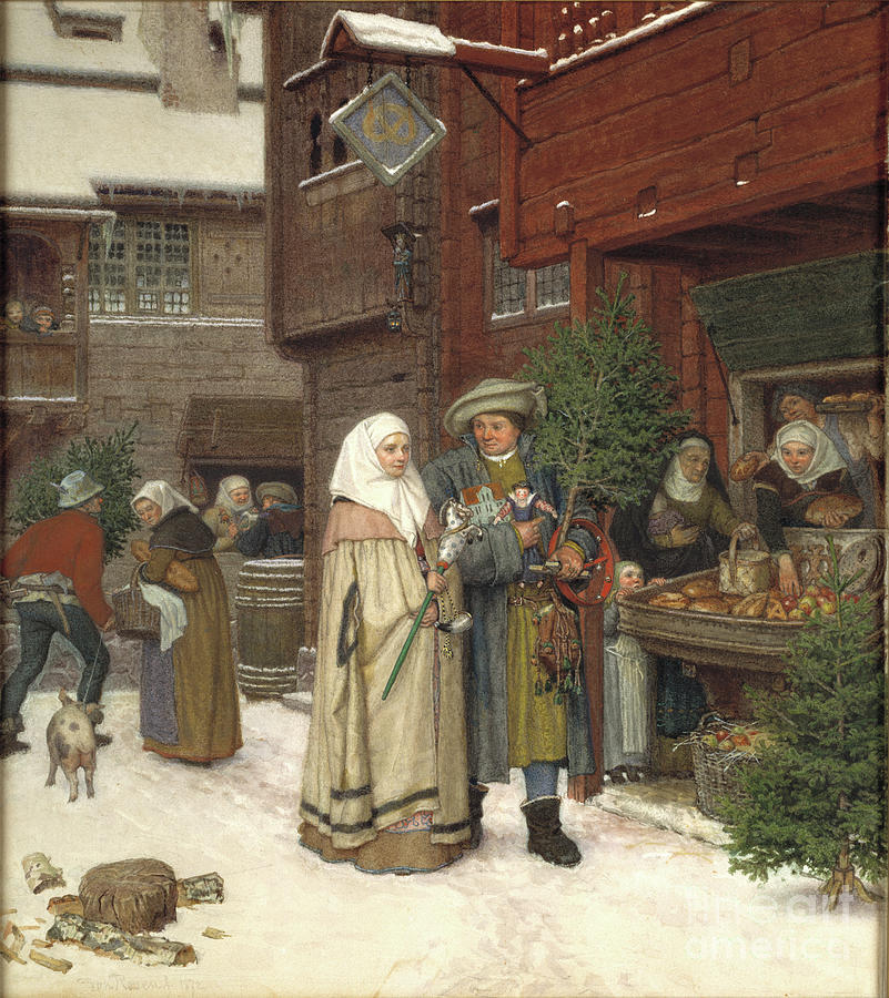 The Christmas Fair Drawing by Heritage Images