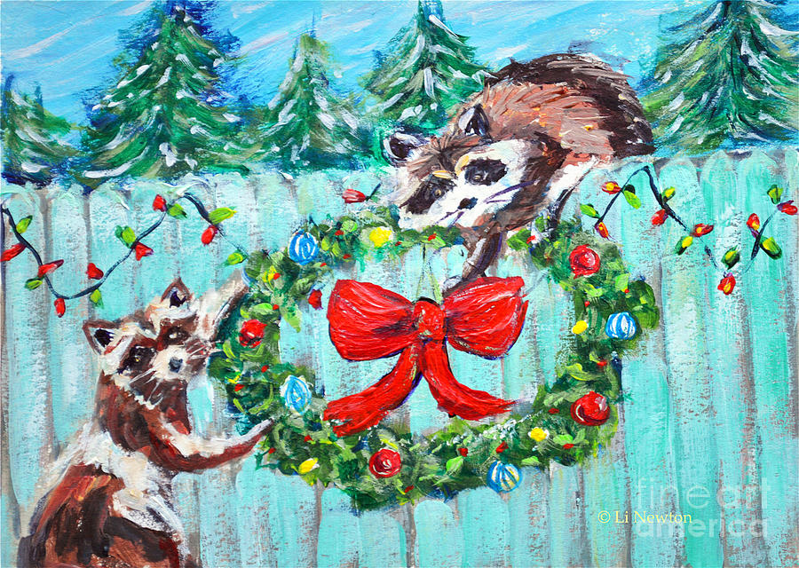 The Christmas Thieves Painting by Li Newton