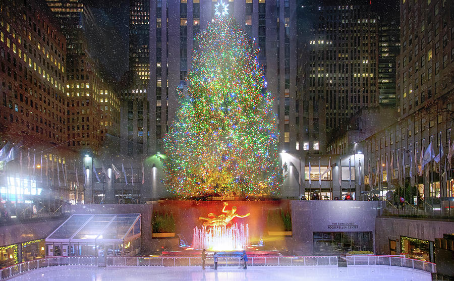 The Christmas Tree at Rockefeller Center Photograph by Mark Andrew Thomas