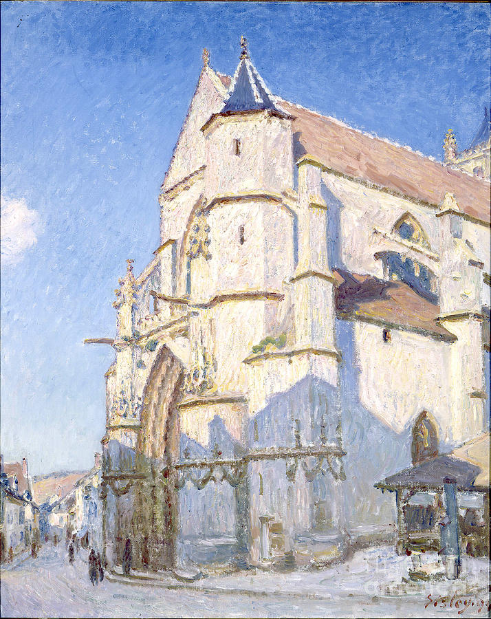 The Church At Moret Evening Drawing by Heritage Images