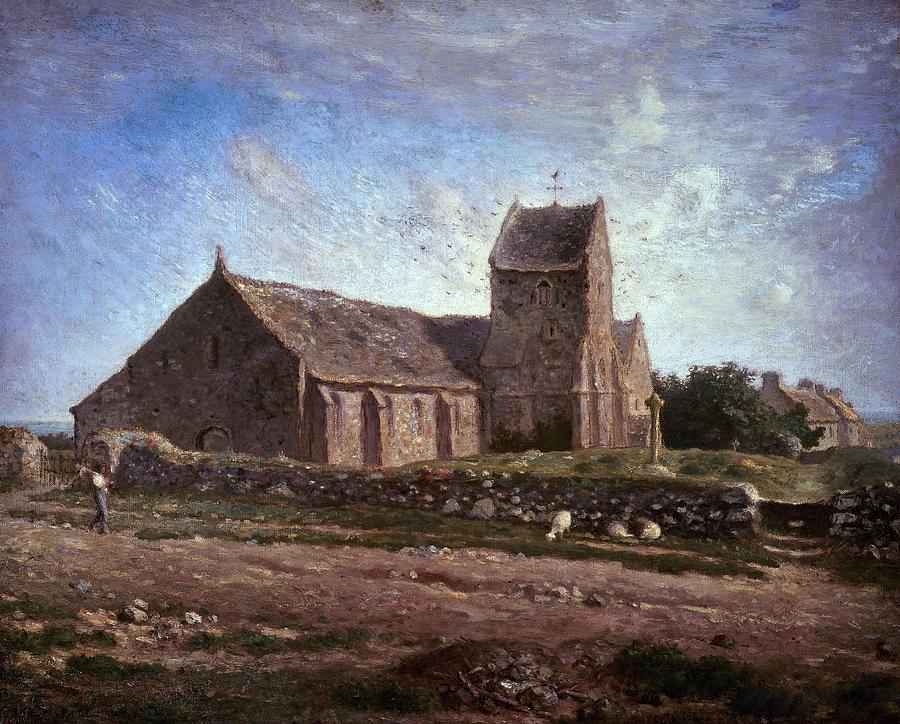 The church of Greville, 1871-1874, Oil on canvas, 60 x 73,4 cm. Painting by Jean Francois Millet -1814-1875-