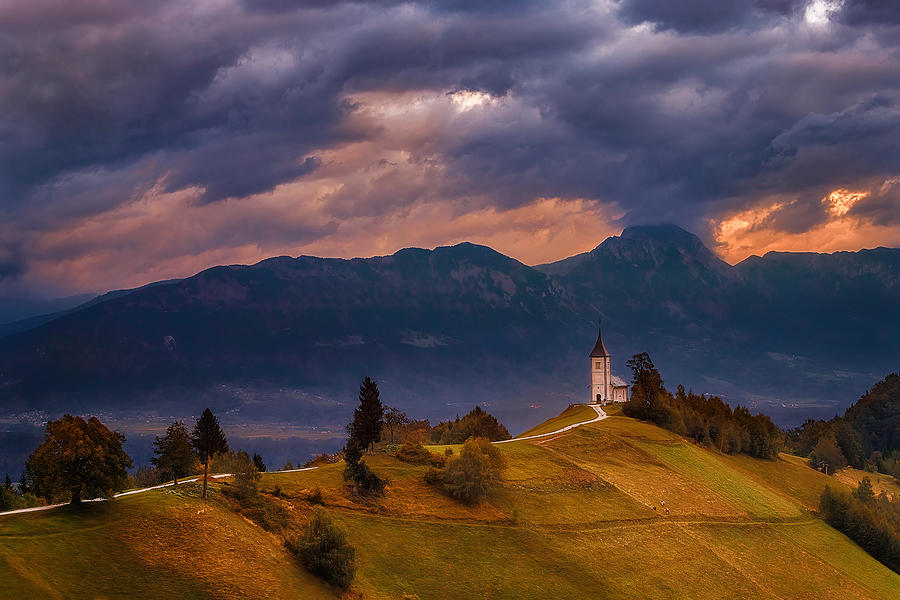 Mountain Photograph - The Church Of St Primoz by Martin Kucera Afiap