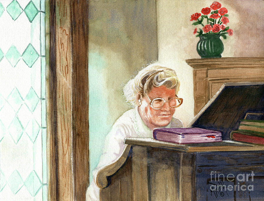 The Church Organist Painting by Marilyn Smith
