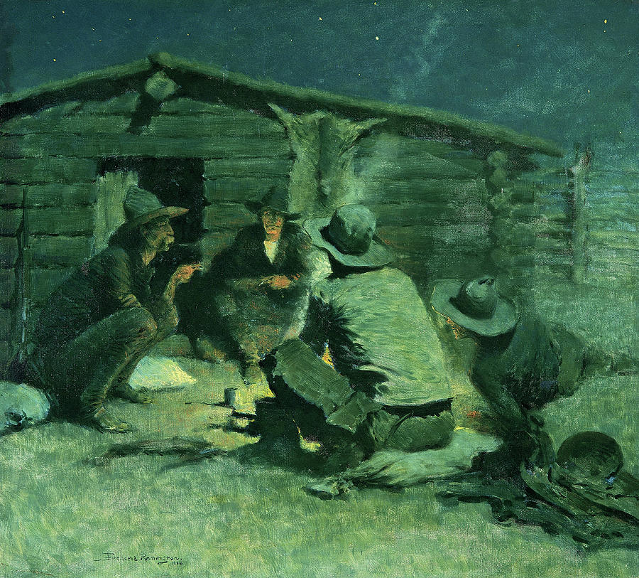 Frederic Remington Painting - The Cigarette, 1908 by Frederic Remington