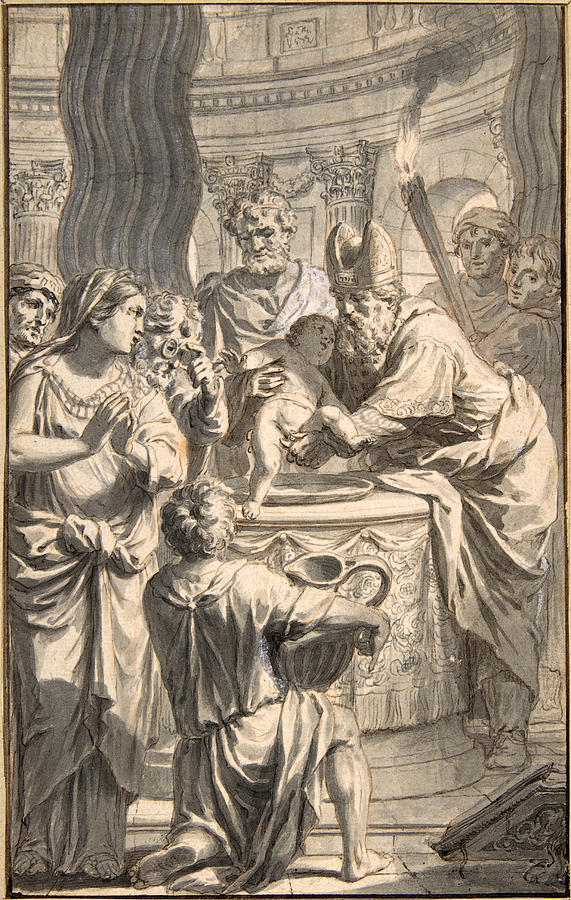 Gerard De Lairesse Drawing - The Circumcision by Gerard de Lairesse