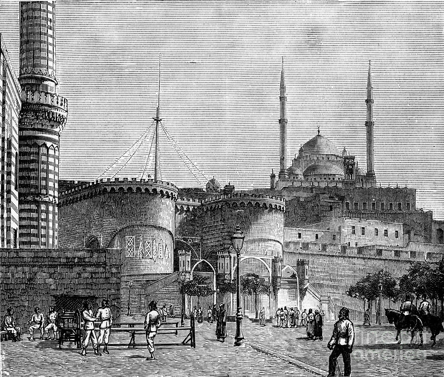 The Citadel, Cairo, Egypt, 1900 Drawing by Print Collector
