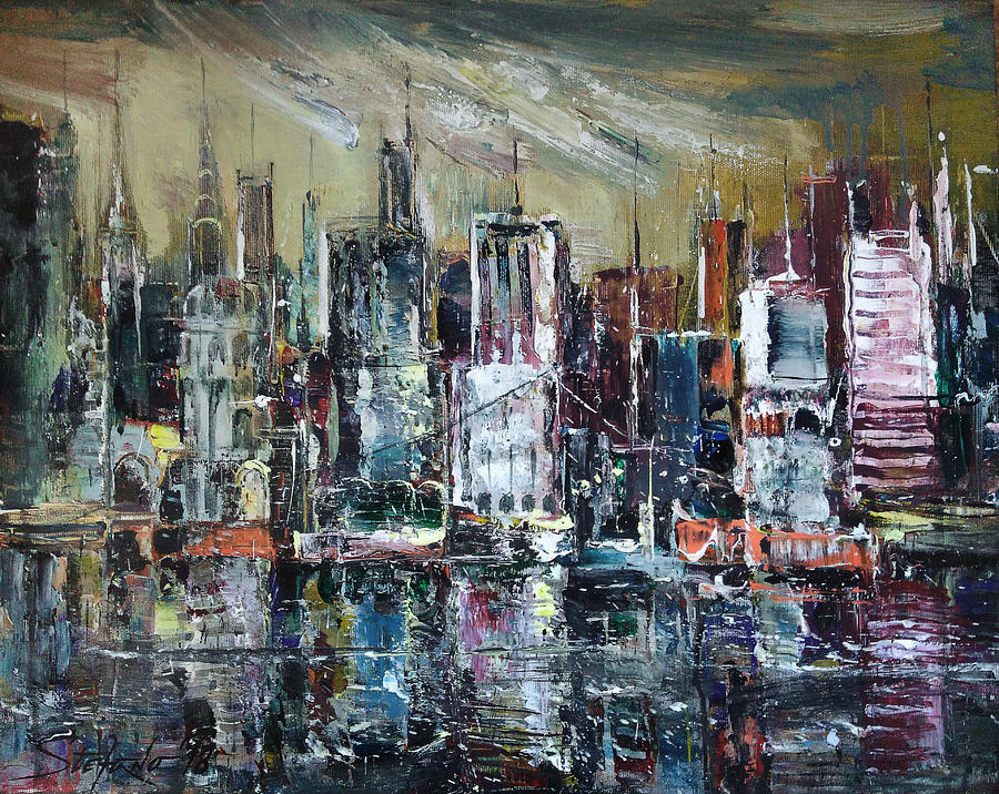 New York Painting - The City Awakens by Stefano Popovski New York Painting - The City Awakens by Stefano Popovski