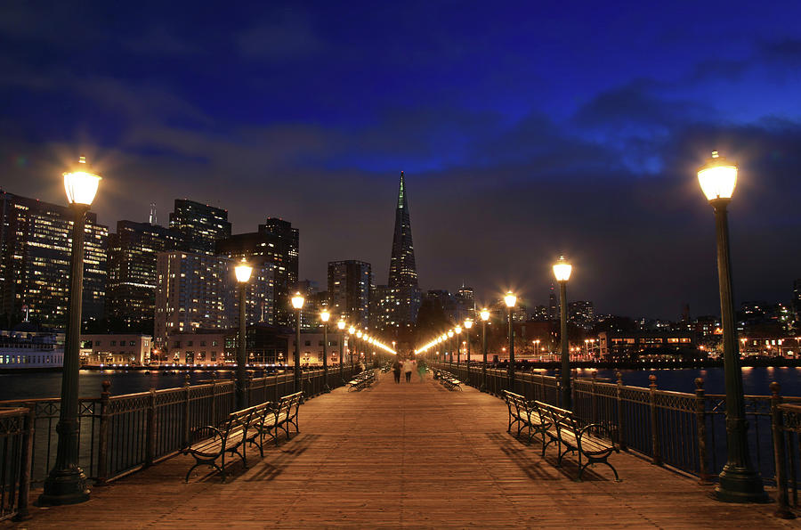 Pier Photograph - The City is Calling by Laurie Search