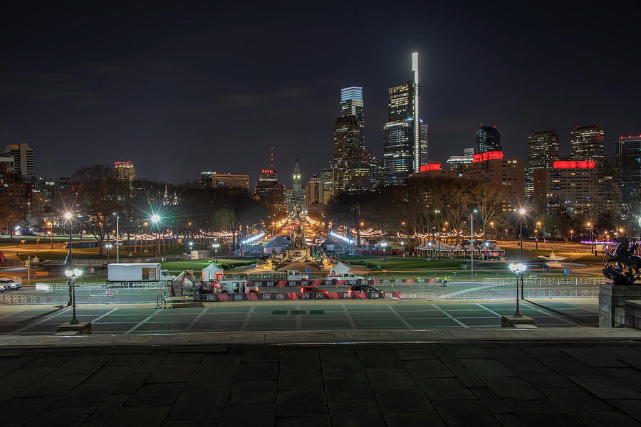 Philadelphia Photograph - The City Never Sleeps - Philadelphia Cityscape by Bill Cannon