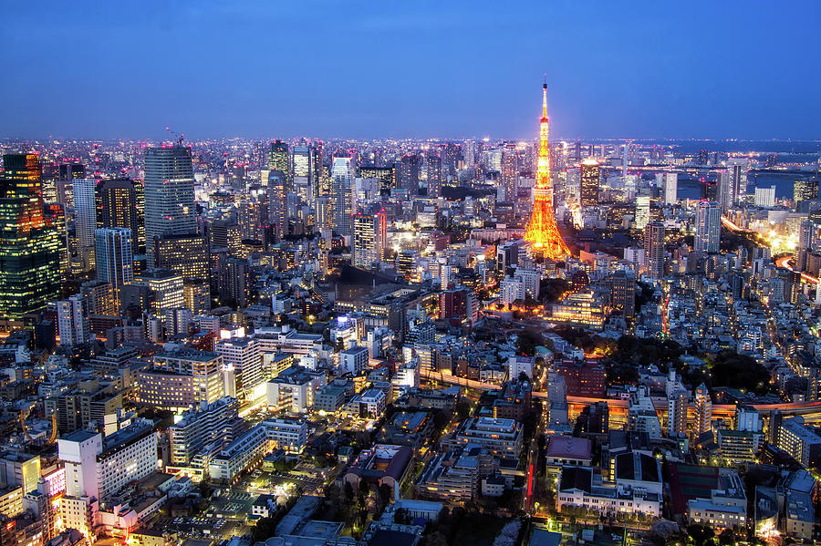 The City Of Tokyo Under Blue Hour by Agustin Rafael C. Reyes