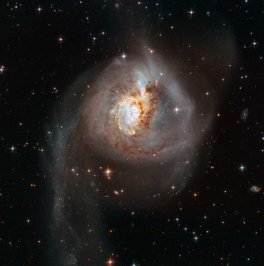 The Clash of NGC 3256 Painting by Celestial Images