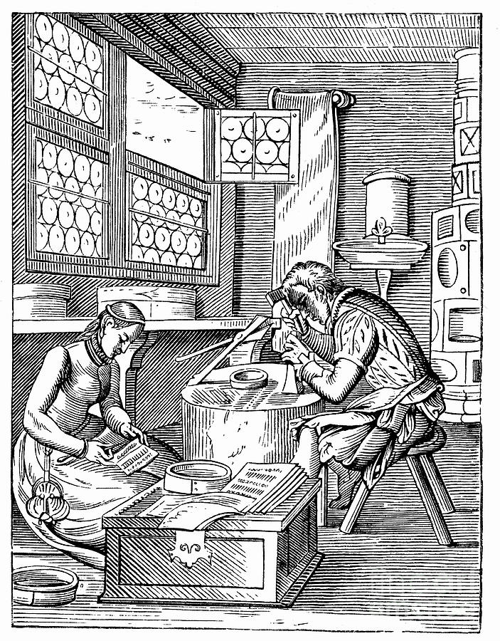 The Clasp Makers Workshop, 16th Drawing by Print Collector