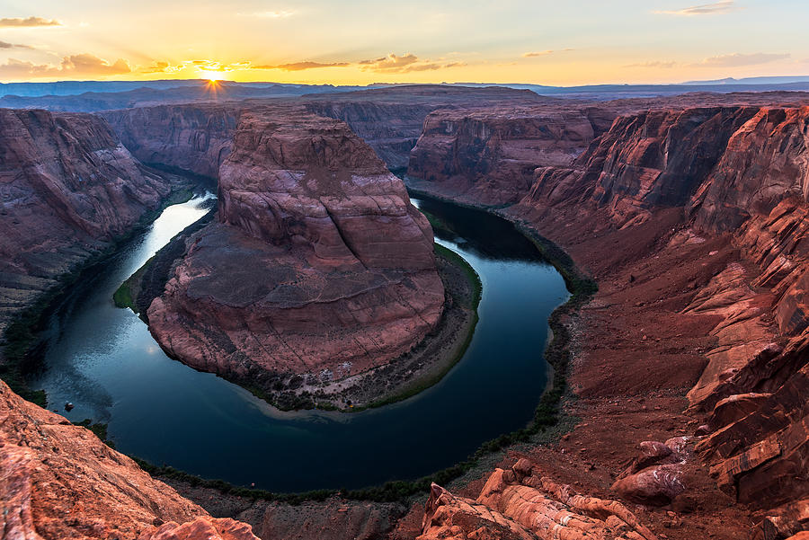 Sunset Photograph - The Classic Sunset Over The Colorado River by Syed Iqbal