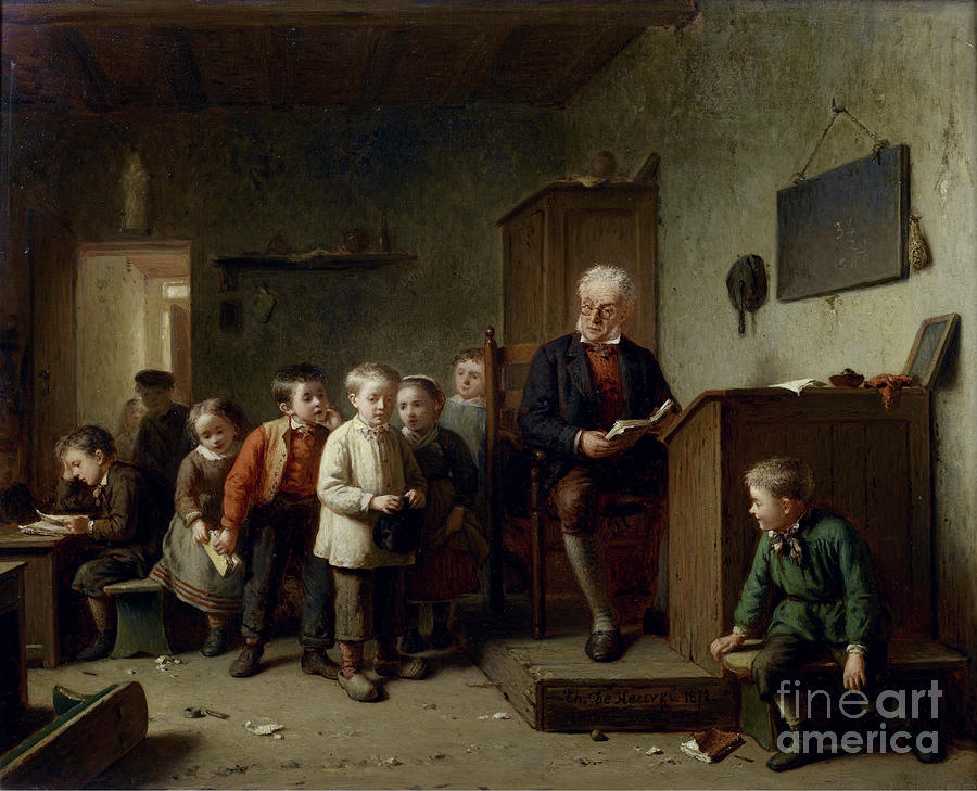 The Classroom Drawing by Heritage Images