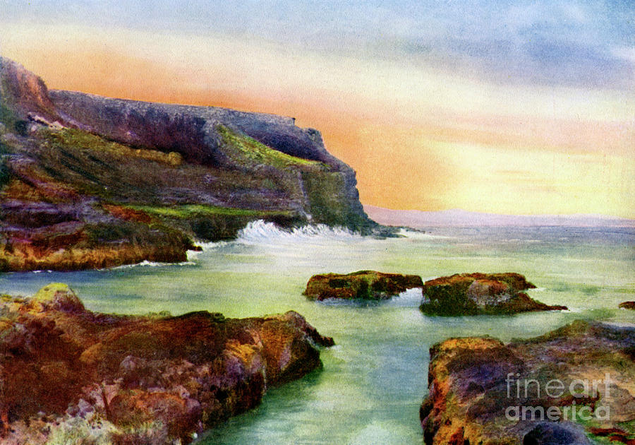 The Cliff, Castlerock, Londonderry Drawing by Print Collector