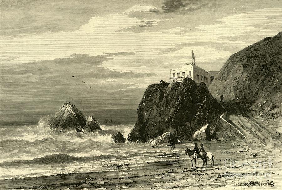 The Cliff House Drawing by Print Collector