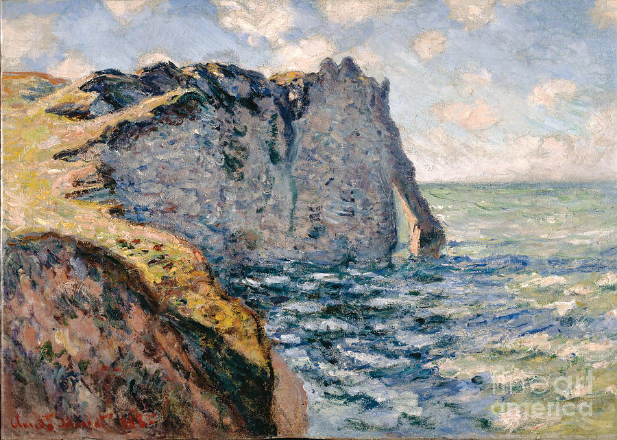 The Cliff Of Aval, Etrétat, 1885 Drawing by Heritage Images