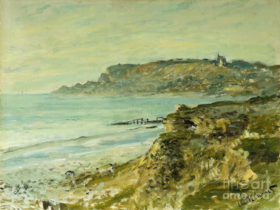 The Cliffs At Sainte-adresse; La Falaise De Saint Adresse, 1873 Painting by Claude Monet