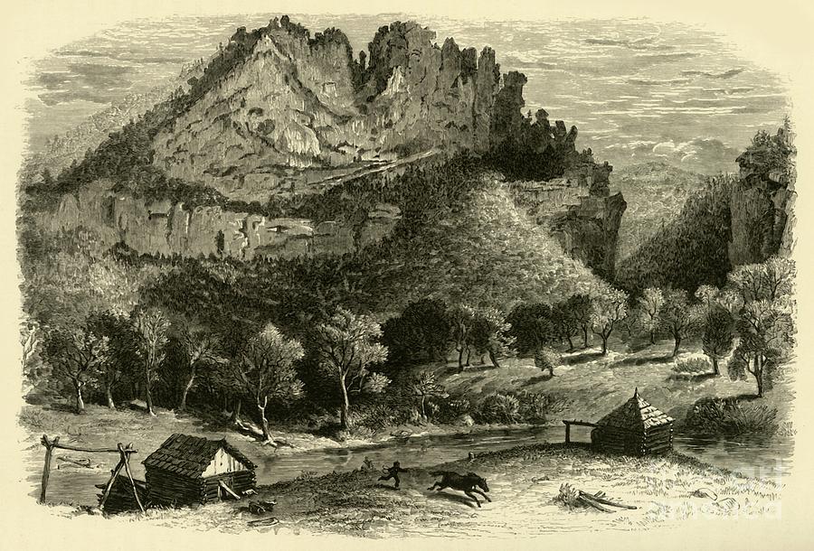The Cliffs Of Seneca Drawing by Print Collector
